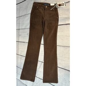 Indigo Rising Brown Corduroy High Rise Flare Bootcut Pants Size 00 NWT Retro Y2K